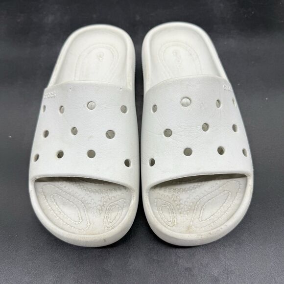 Crocs classic clog Junior size 4 gray summer casual slip on comfort - Picture 3 of 5